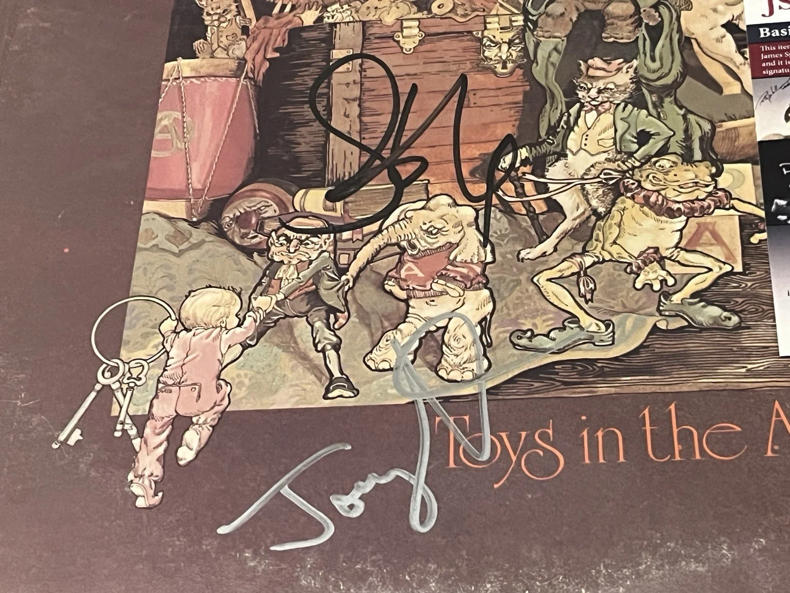 Aerosmith Signed Steven Tyler & Joey Kramer “Toys In The Attic” JSA With Card, изображение 2