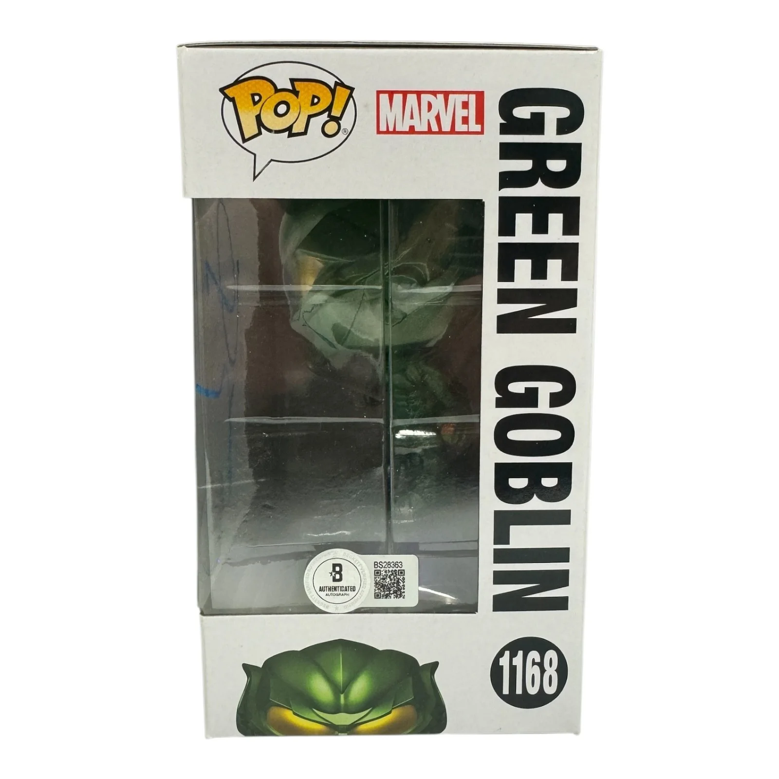 Willem Dafoe — Willem Dafoe Signed Auto Spider-Man Funko Pop 1168 Beckett BAS Green Goblin, изображение 2