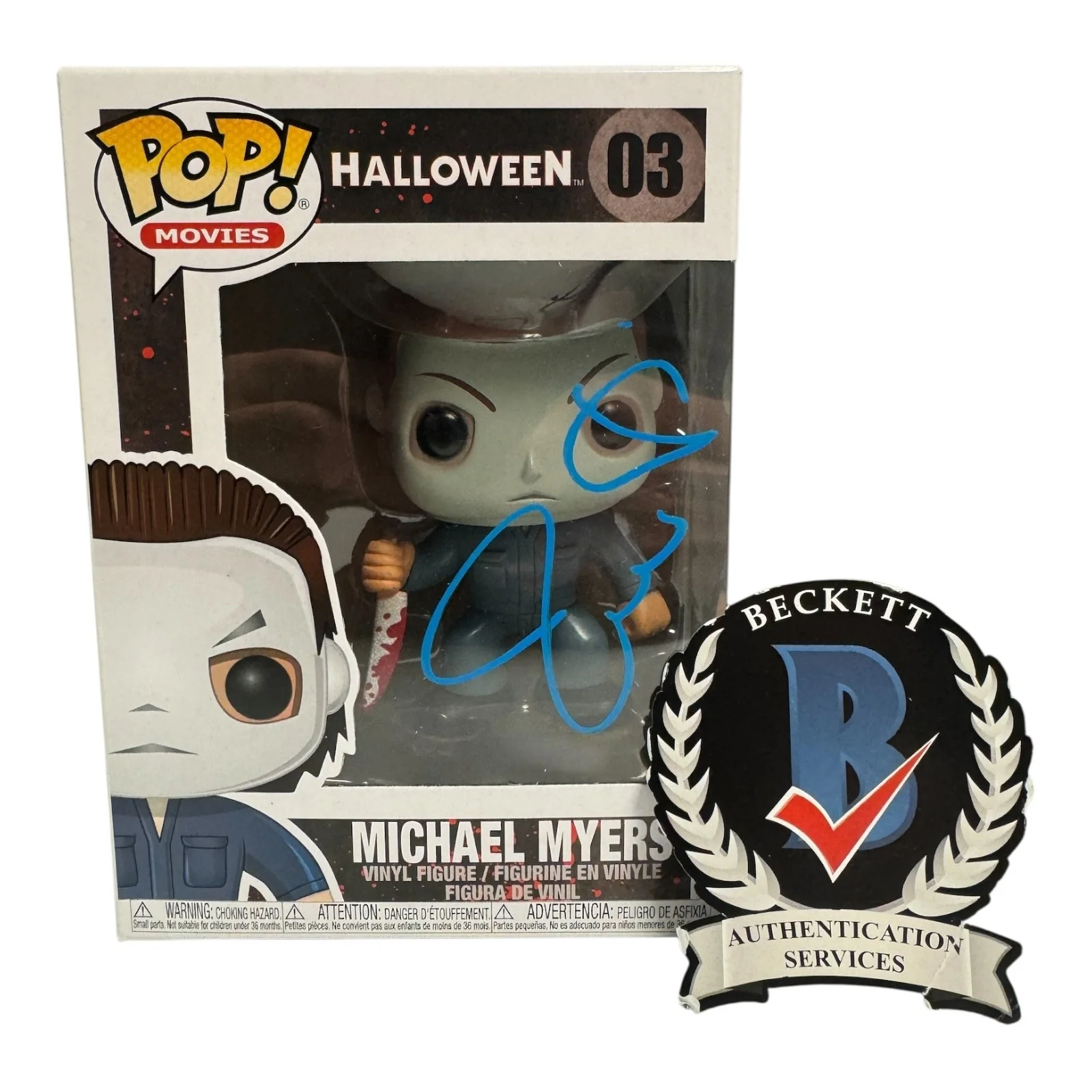 JAMIE LEE CURTIS — JAMIE LEE CURTIS SIGNED AUTOGRAPH HALLOWEEN FUNKO POP 03 BECKETT MICHAEL MYERS