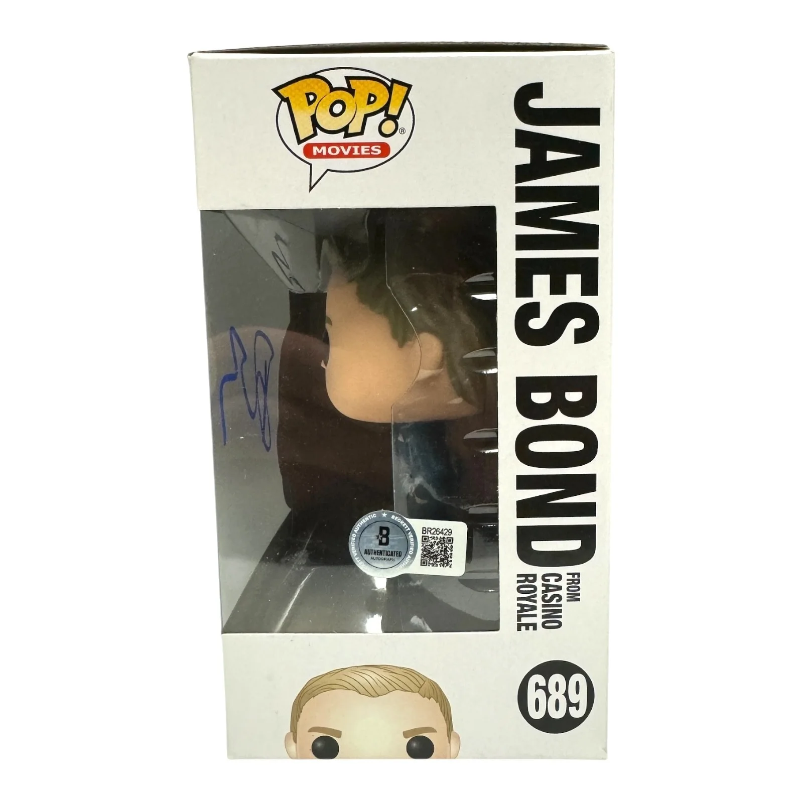 DANIEL CRAIG — DANIEL CRAIG SIGNED AUTOGRAPH JAMES BOND FUNKO POP 689 BECKETT BAS COA 007, изображение 2
