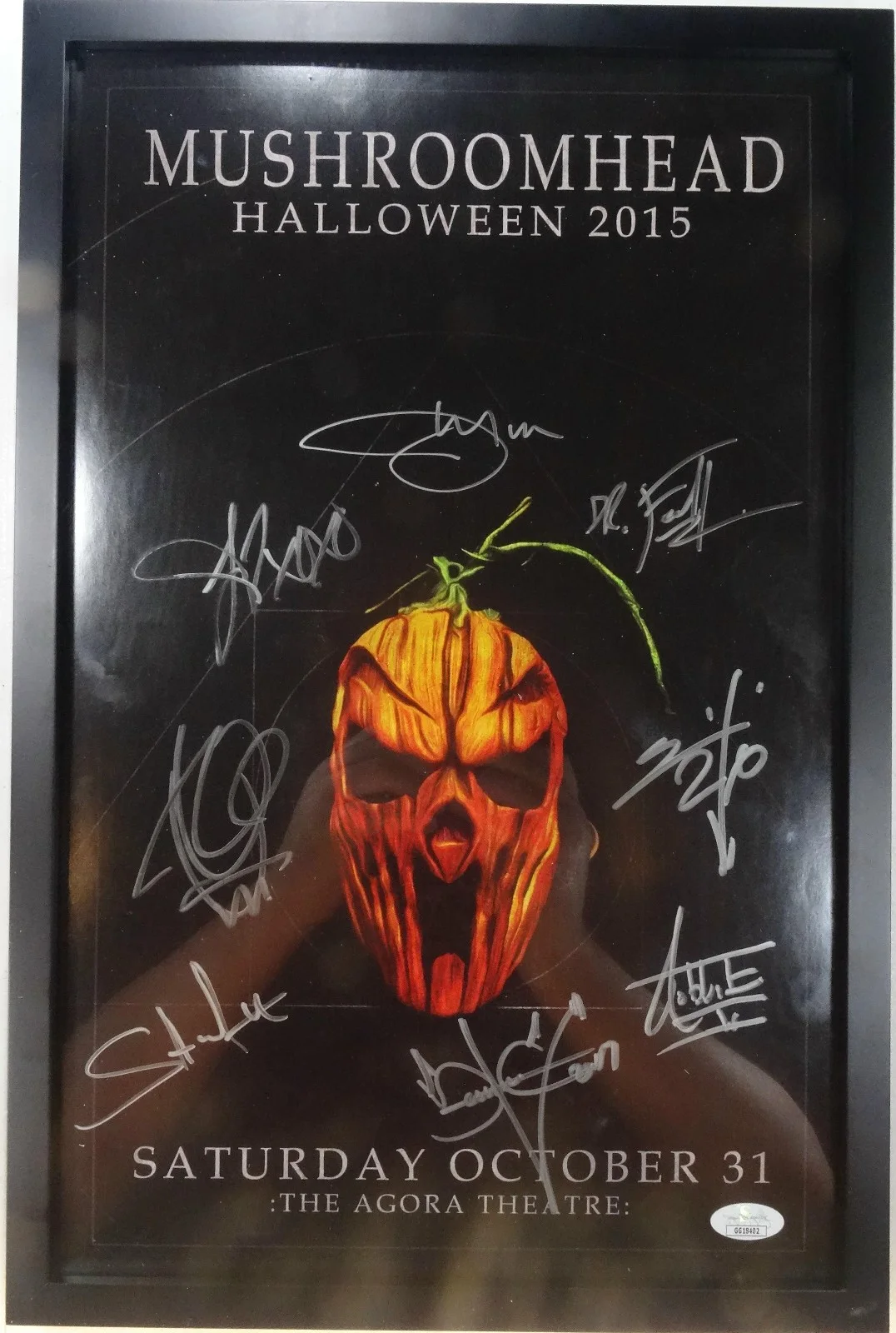 SIGNED MUSHROOMHEAD AUTOGRAPHED FRAMED HALLOWEEN POSTER CERTIFIED JSA # GG18402, изображение 2