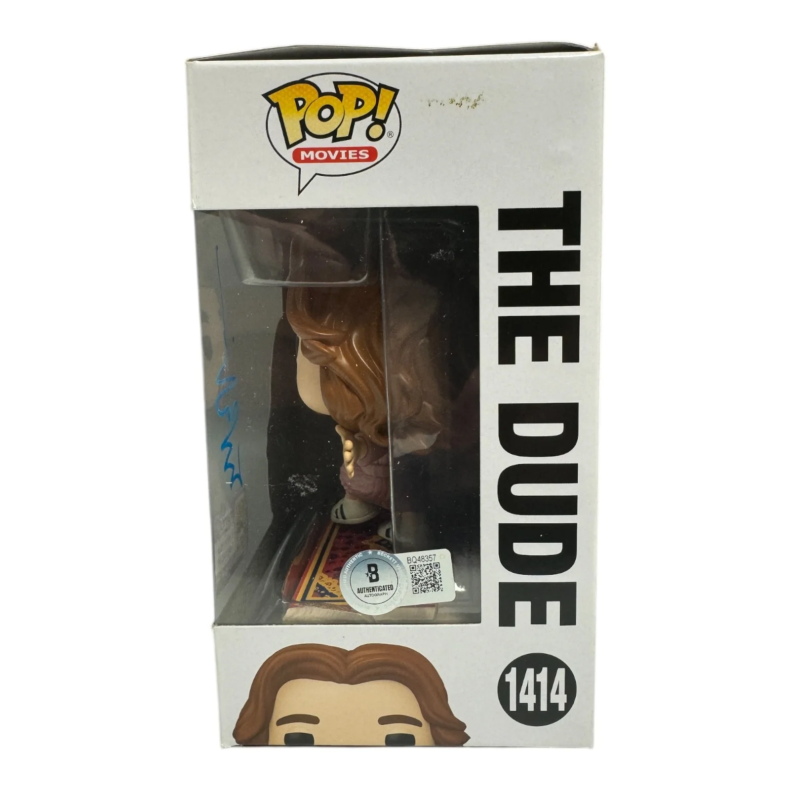 JEFF BRIDGES — JEFF BRIDGES SIGNED AUTOGRAPH FUNKO POP 1414 THE BIG LEBOWSKI BECKETT BAS, изображение 2