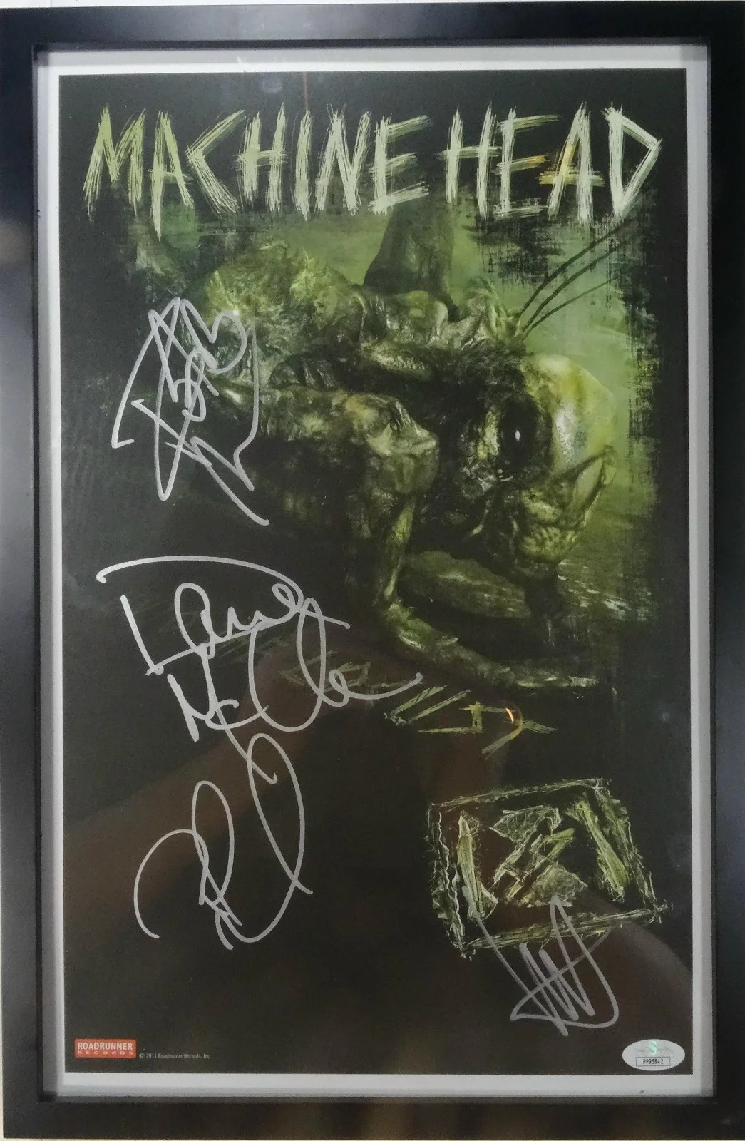 SIGNED MACHINE HEAD AUTOGRAPHED LITHOGRAPH POSTER JSA COA # PP95842, image 2