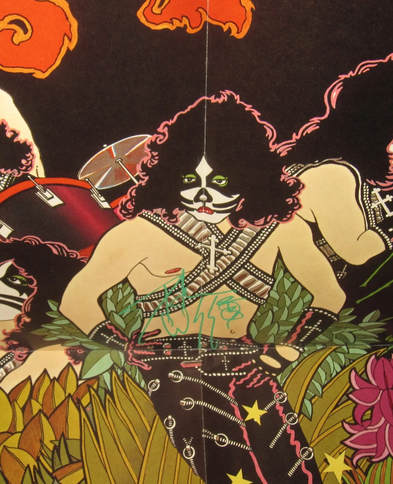 PETER CRISS SIGNED KISS POSTER SOLO ALBUM 1978 ROCK AUTOGRAPH AUCOIN JSA COA, изображение 5