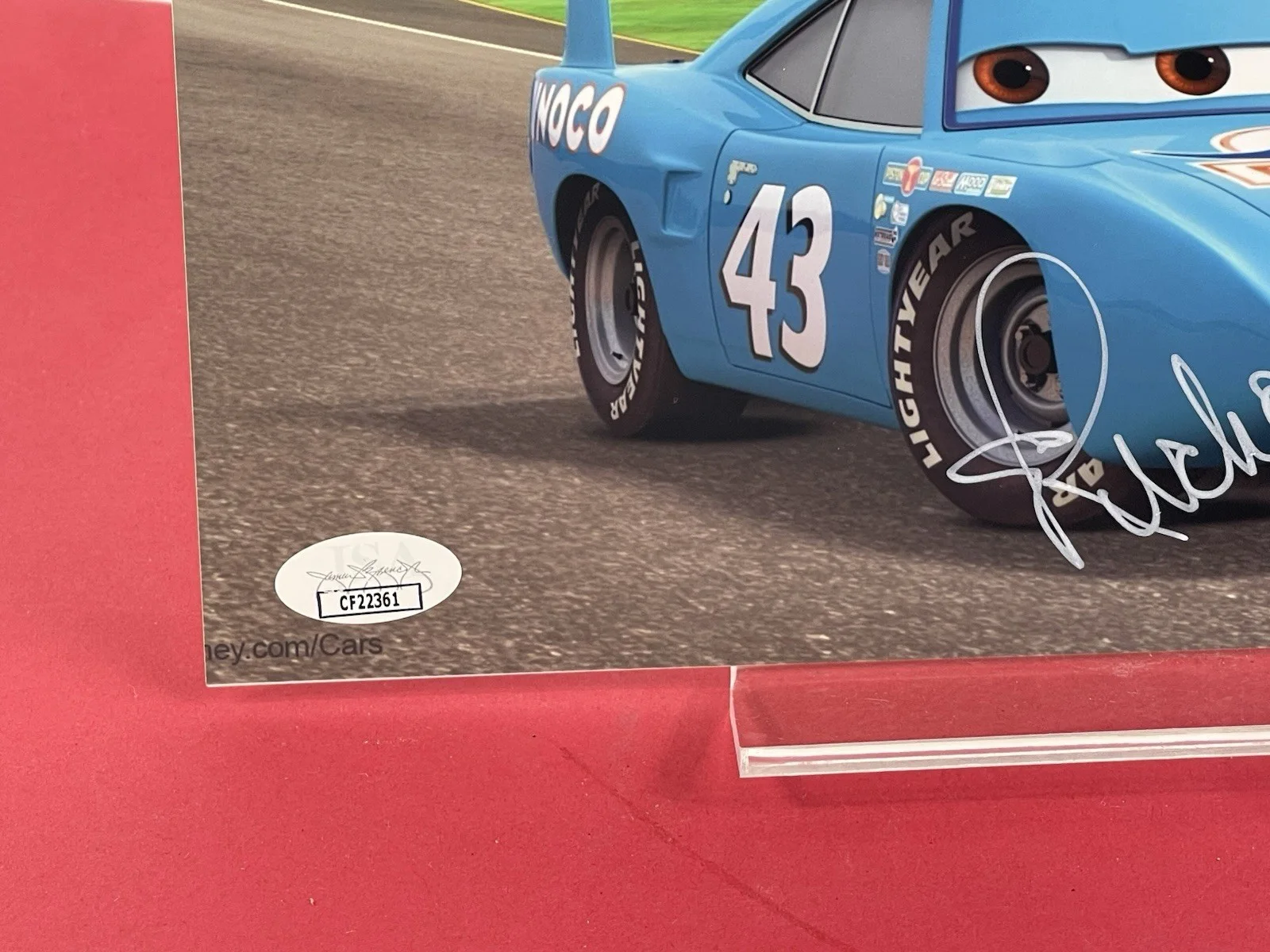 Pixar Cars movie - Richard Petty Hand Signed 8x10 JSA Certified, изображение 3
