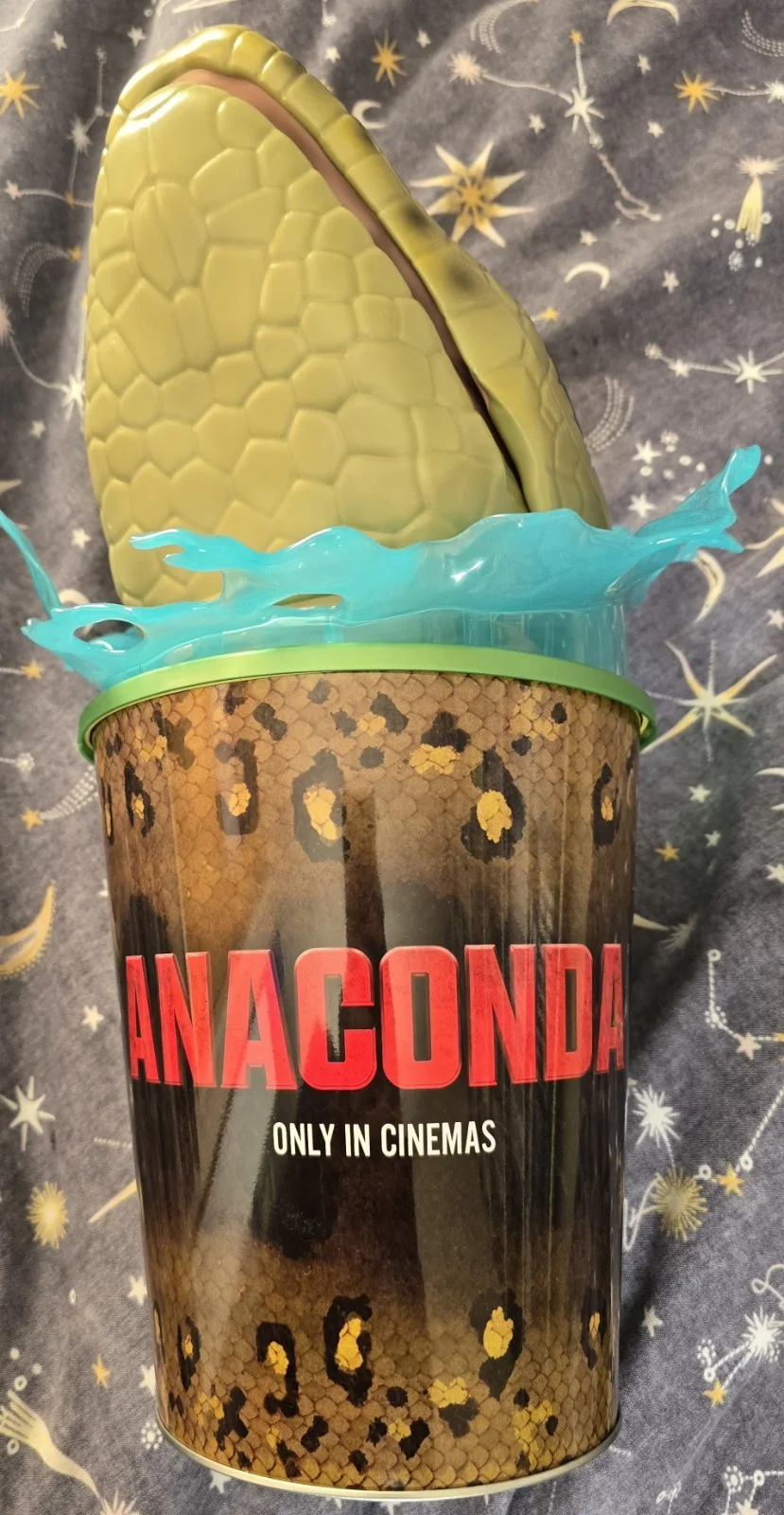 Anaconda 2025 Movie Memorabilia Popcorn Tin Bucket - Snake Attachment Opens, image 2