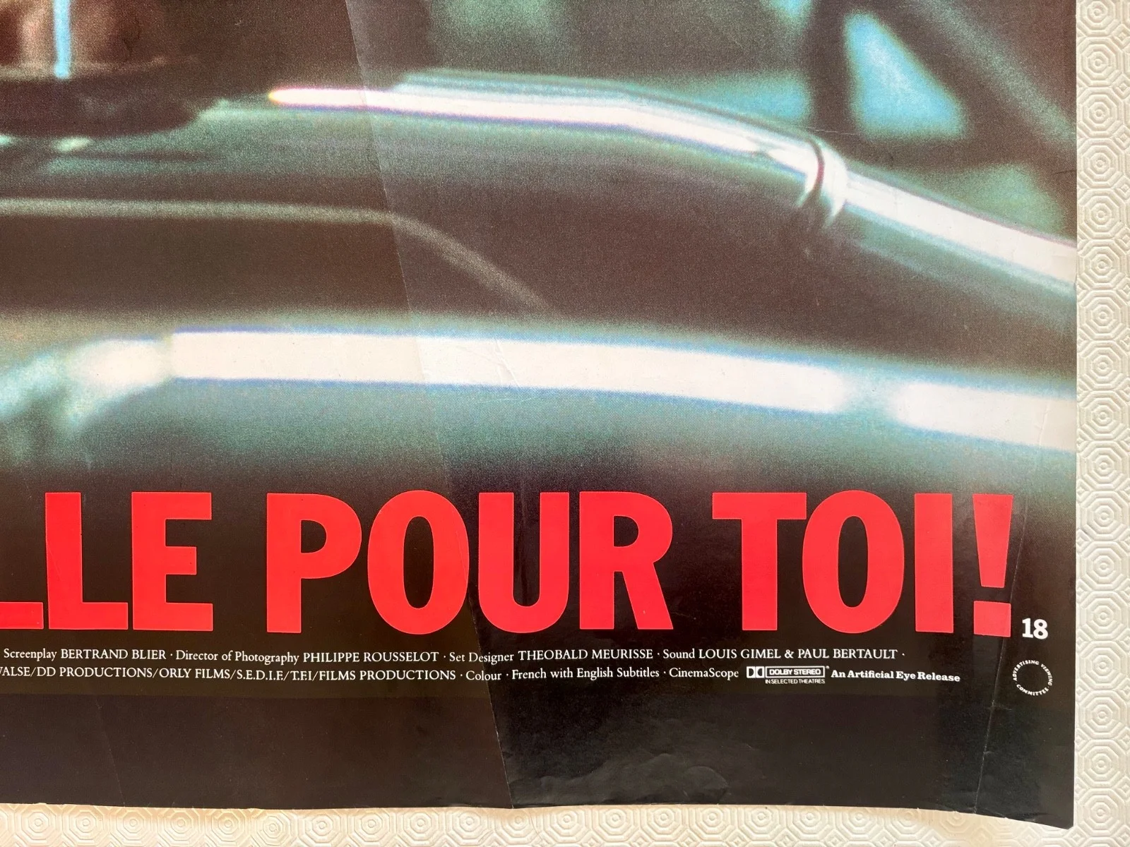 Trop Belle Pour Toi! Too Beautiful For You Original 1989 Quad Poster, изображение 3