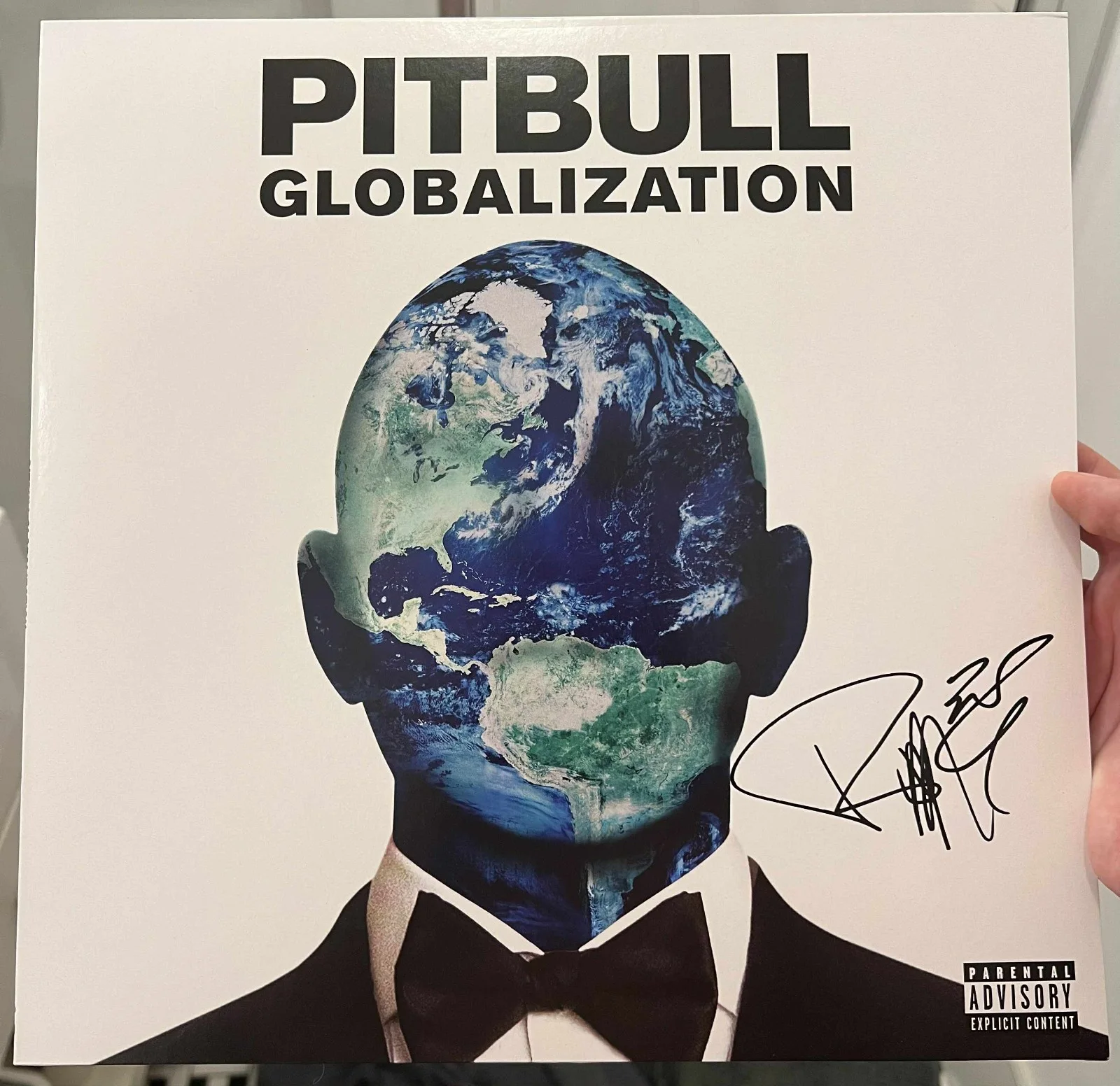 Pitbull Globalization Autographed Signed Album Vinyl LP w/COA, image 3