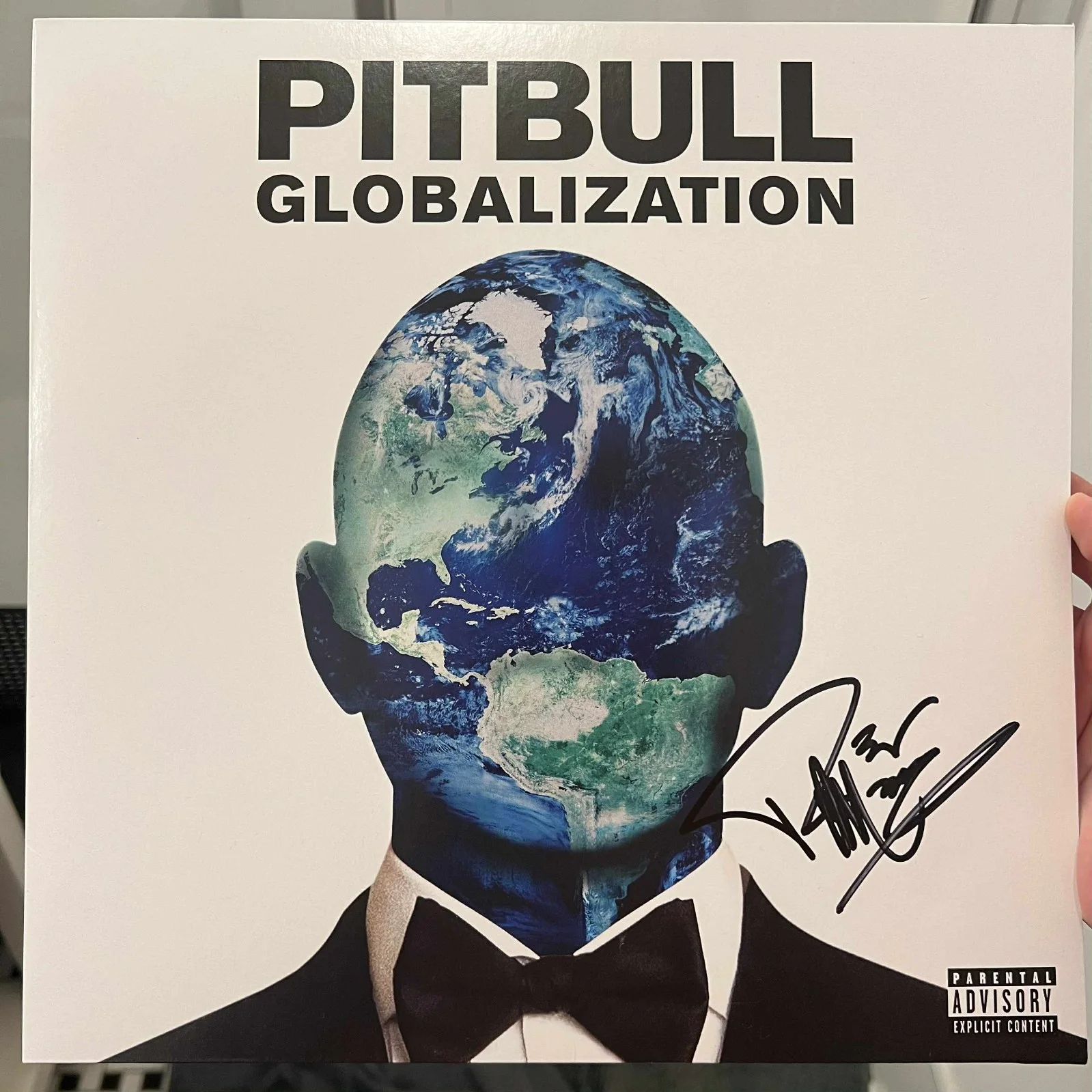Pitbull Globalization Autographed Signed Album Vinyl LP w/COA, image 3