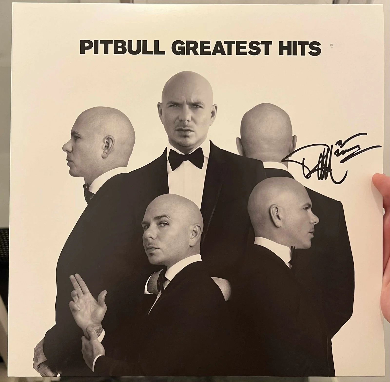 Pitbull Greatest Hits Autographed Signed Album Vinyl LP w/COA, изображение 3