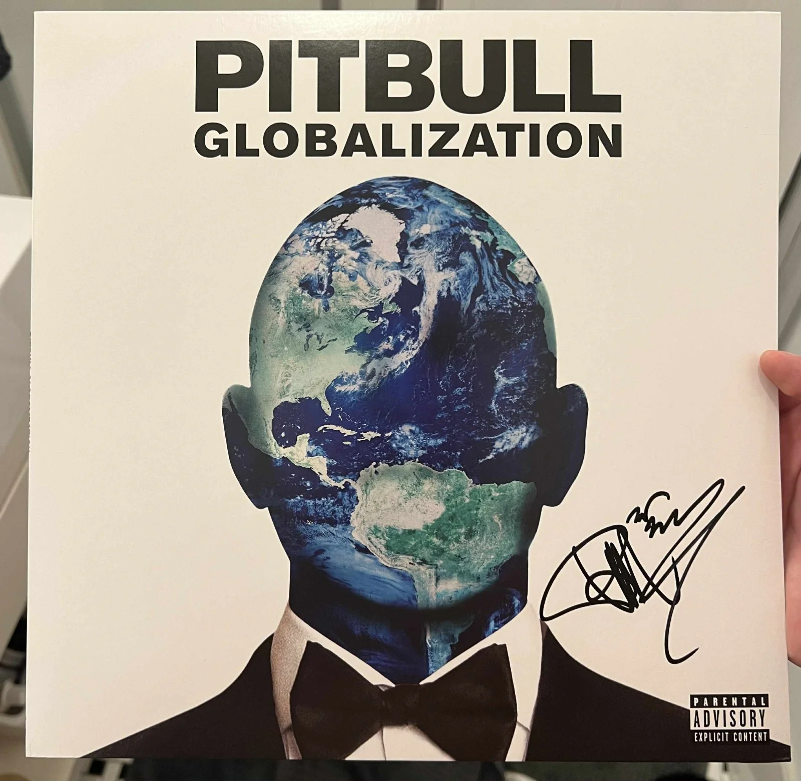 Pitbull Globalization Autographed Signed Album Vinyl LP w/COA, image 3