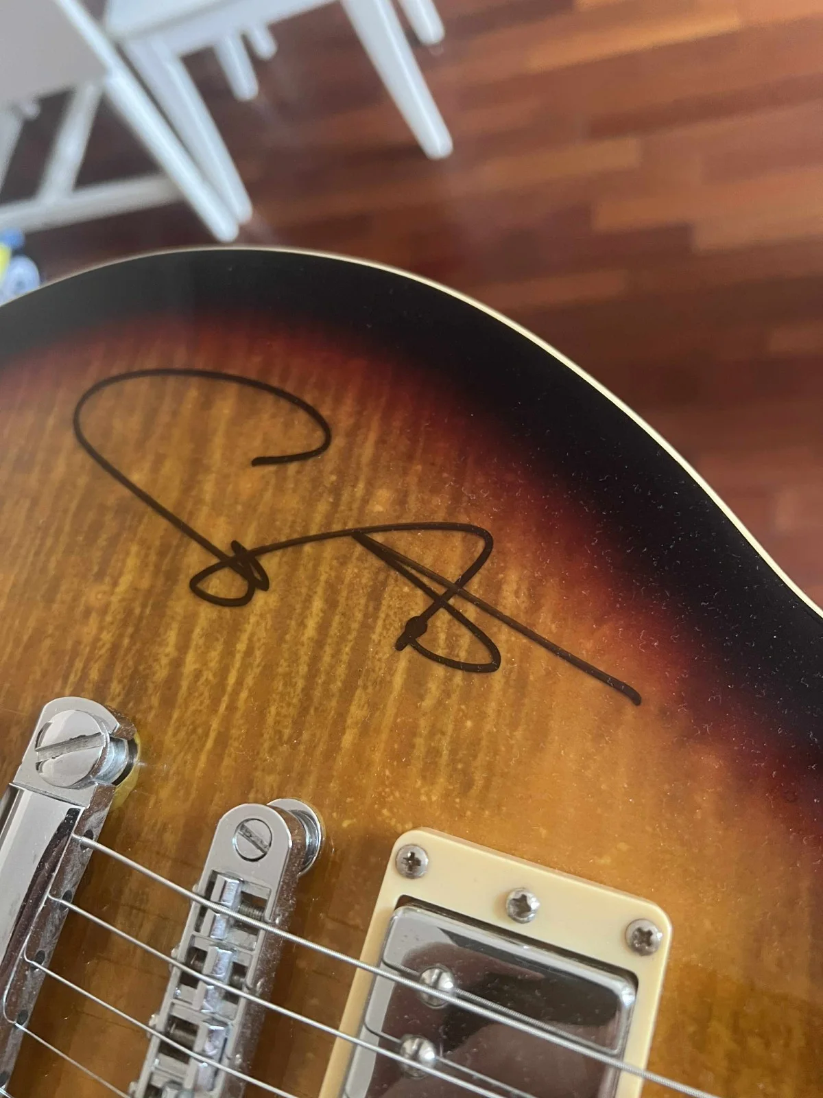Carlos Santana Autographed Signed Guitar w/COA, image 4