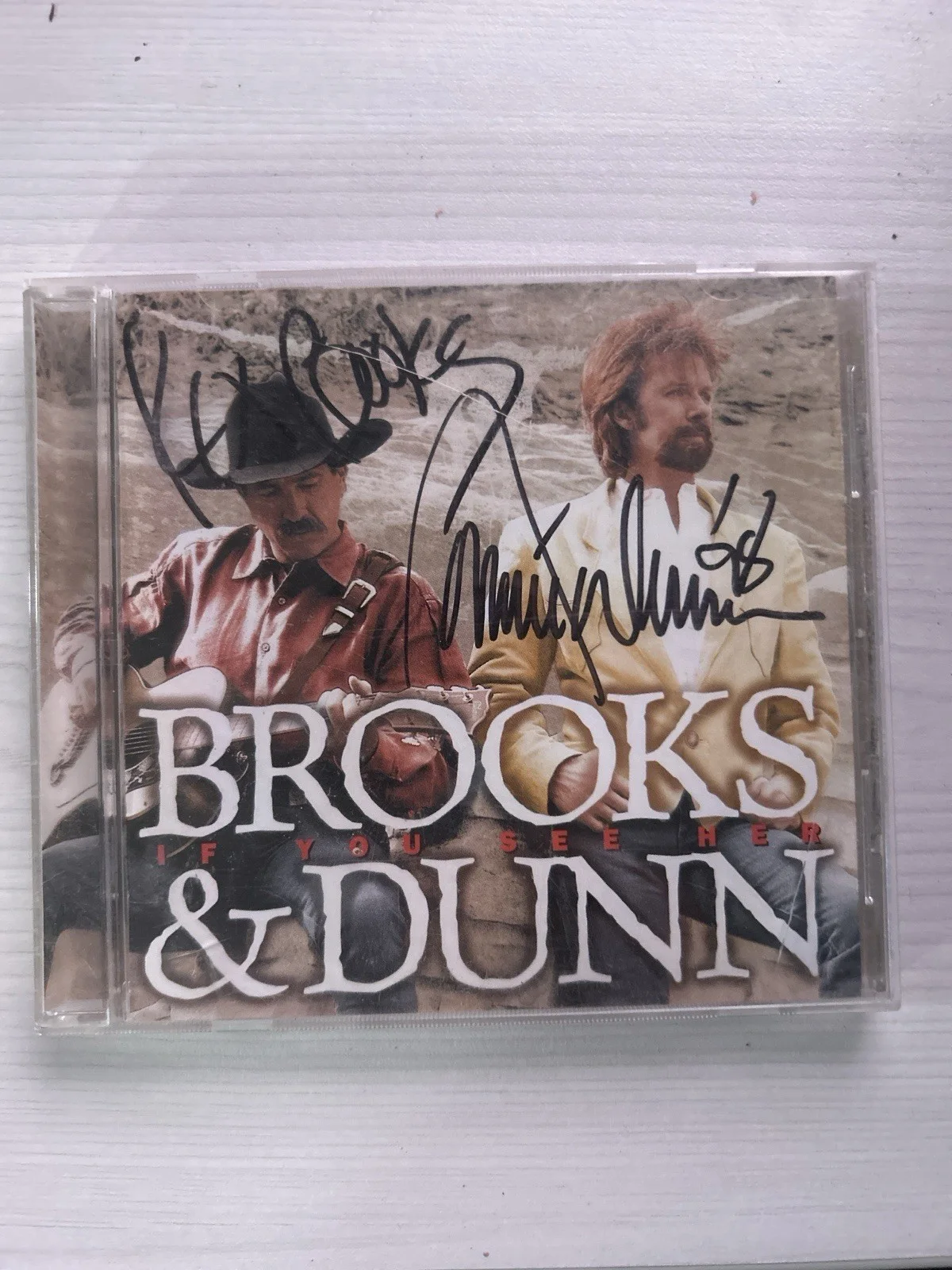 Brooks & Dunn If You See Her CD Autographed Signed Kix Brooks Ronnie Dunn, изображение 2