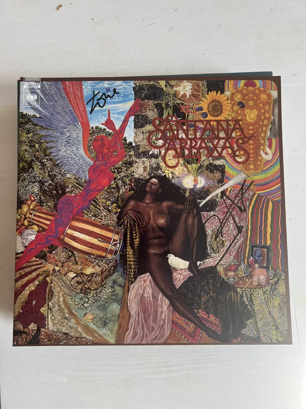Carlos Santana Abraxas Autographed Signed Album Vinyl Record LP w/COA, image 3