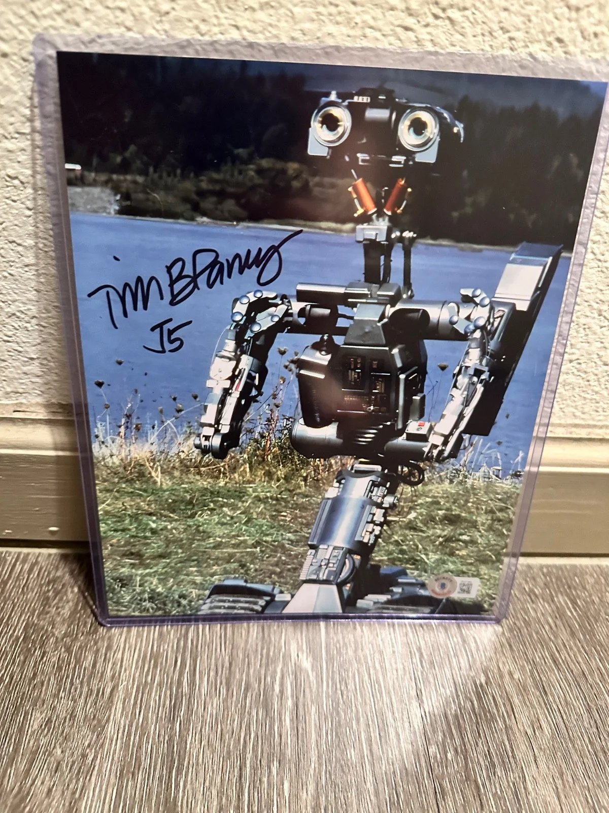 Tim Blaney — TIM BLANEY "Short Circuit" Autographed "Johnny Five" 8x10 Photo w/ Becket COA