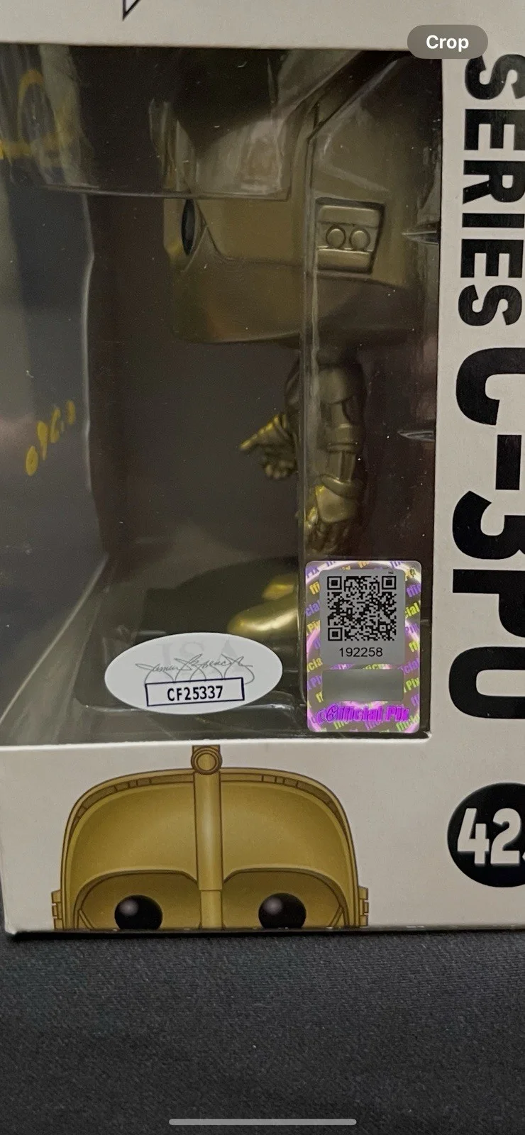 Anthony Daniels — Funko Pop Star Wars Concept Series C-3PO 423 Signed Anthony Daniels JSA, image 4