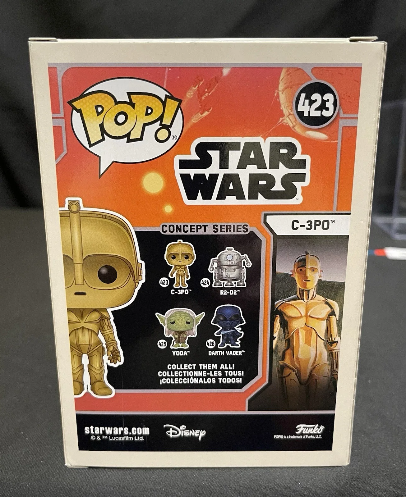 Anthony Daniels — Funko Pop Star Wars Concept Series C-3PO 423 Signed Anthony Daniels JSA, image 5