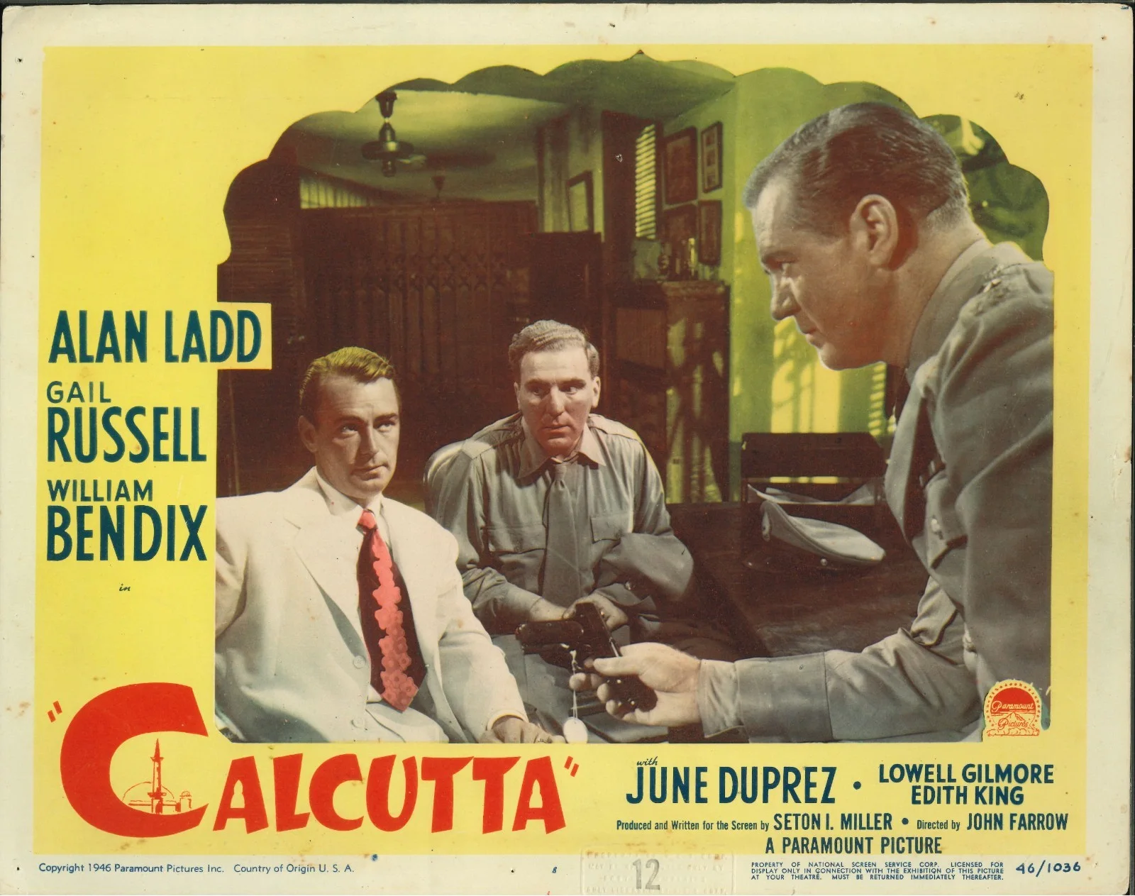 Calcutta 2x ORIGINAL US Lobby Cards Alan Ladd Gail Russell 1946, image 3