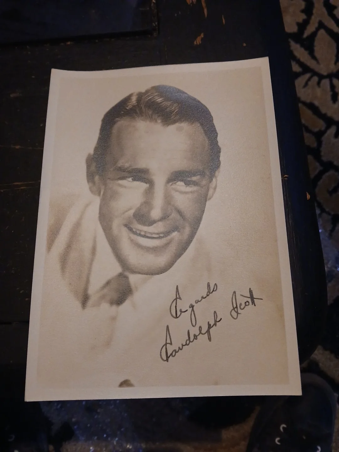 Randolph Scott — Autographed Photo of Hollywood Legend Randolph Scott
