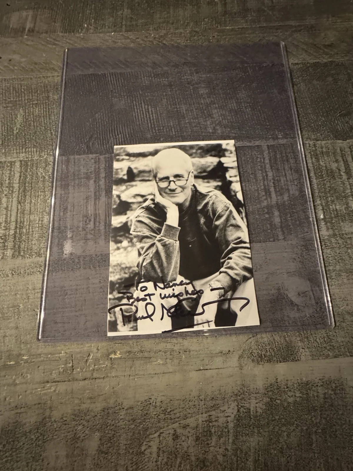 Paul Newman — Paul Newman Autograph Signed 4x6 Black and white photo signed to with COA