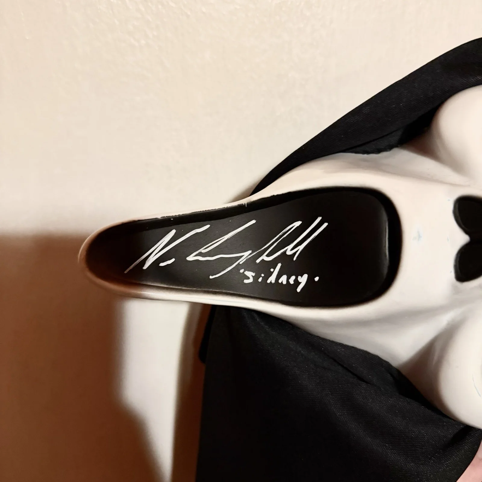 Neve Campbell “Sidney” Signed Ghostface Scream Mask w/ Character Name, image 2