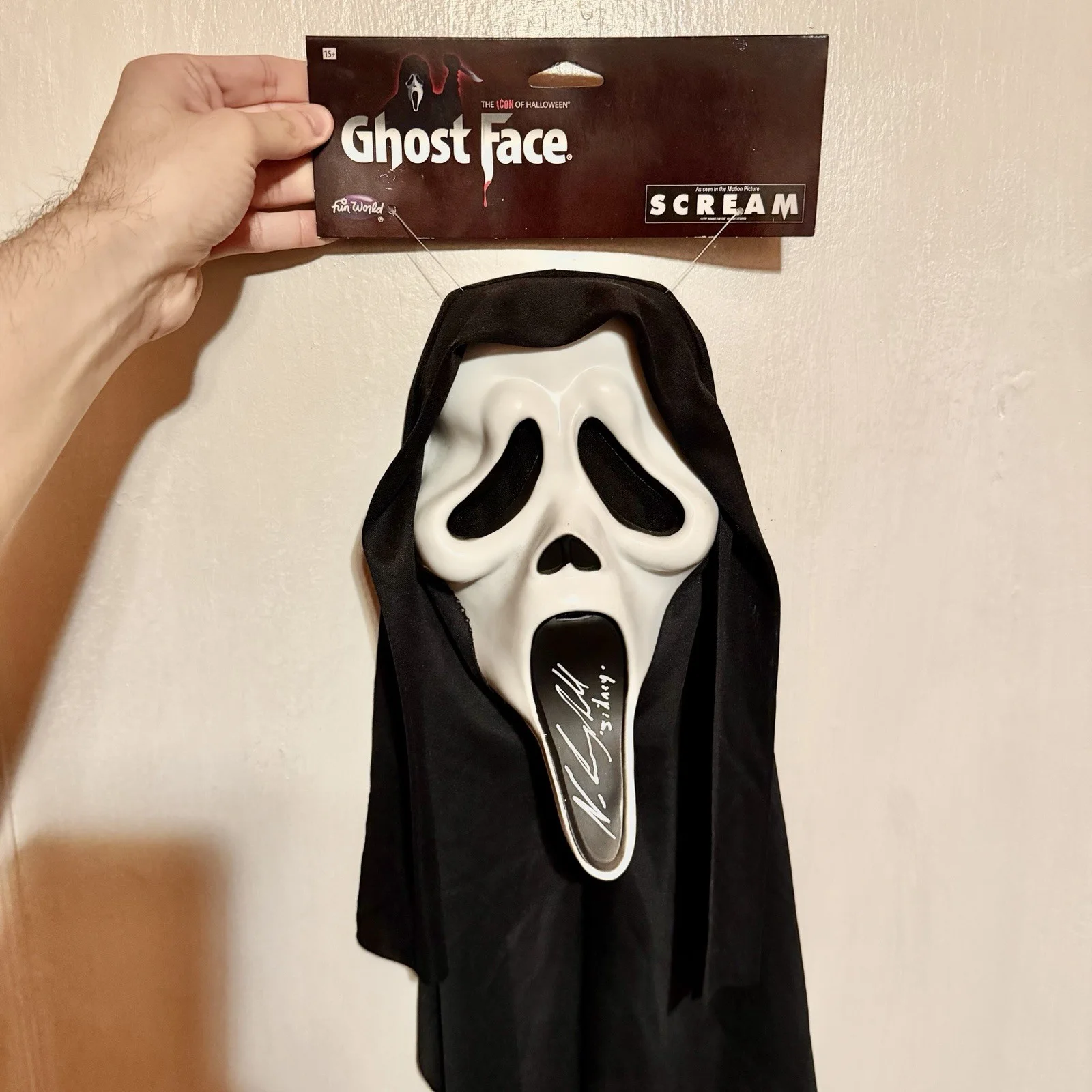 Neve Campbell “Sidney” Signed Ghostface Scream Mask w/ Character Name, image 3