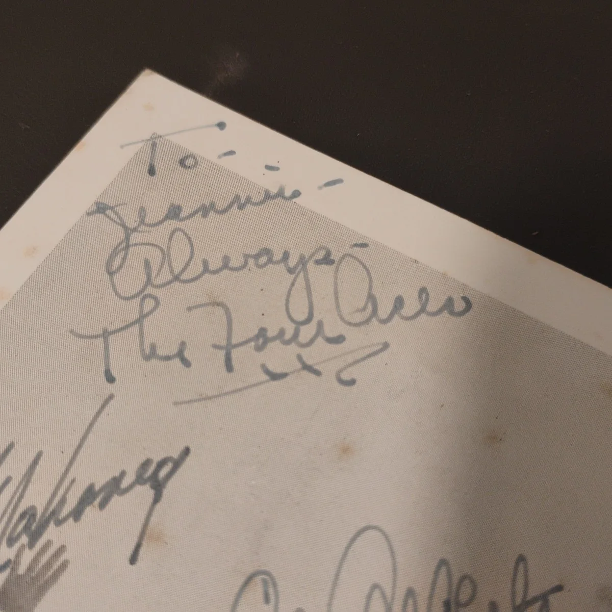 Vintage Autographed 5x7 Photo Of The Four Aces, изображение 5
