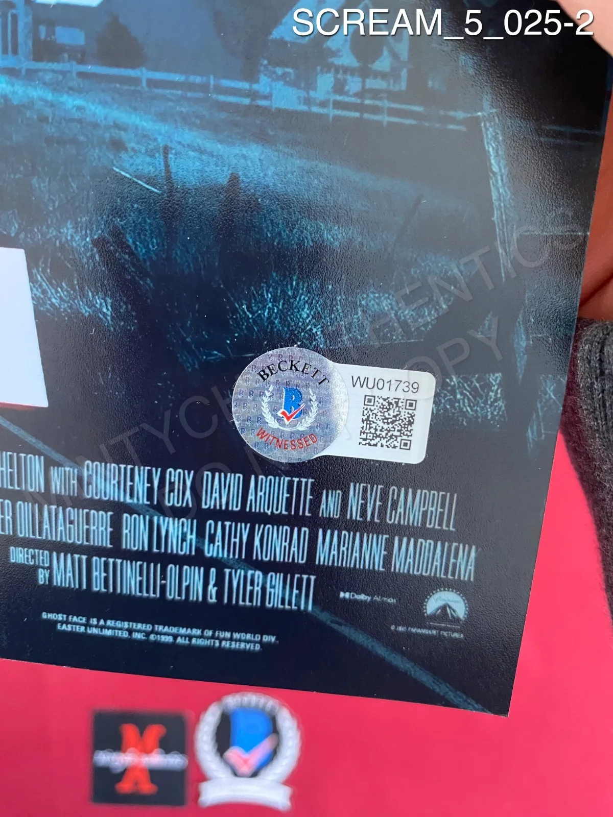 Jasmin Savoy Brown, Melissa Barrera, Sonia Ammar — Scream 5 cast signed 11x17 photo Mikey Madison Neve Campbell Jack Quaid +3, изображение 2