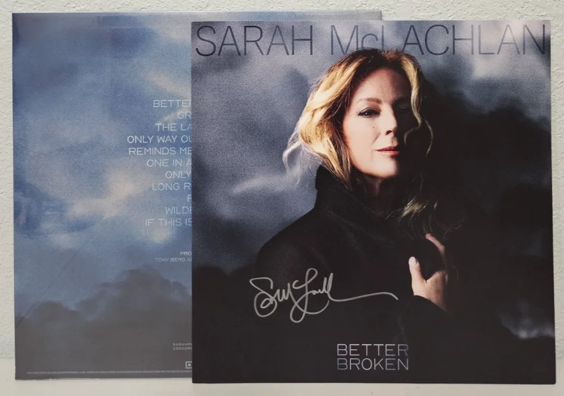 Sarah McLachlan SIGNED LP Better Broken blue smoke EXCLUSIVE Vinyl, image 2