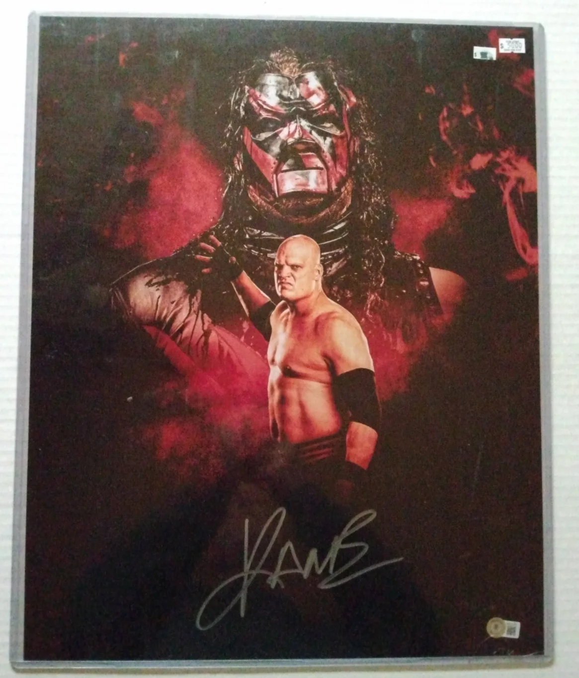 Kane — Kane Signed Autographed 16x20 Photo WWE Beckett witnessed #W015276 AUTO