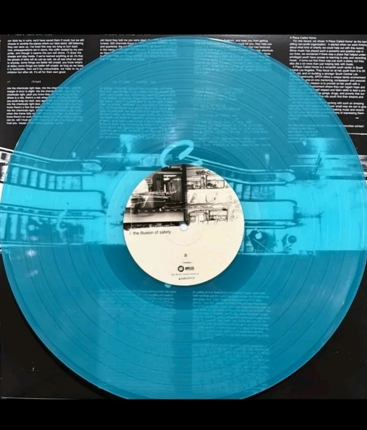 THRICE Signed All 4 Illusion Of Safety Electric Blue Vinyl LP 20th Anniversary, изображение 2