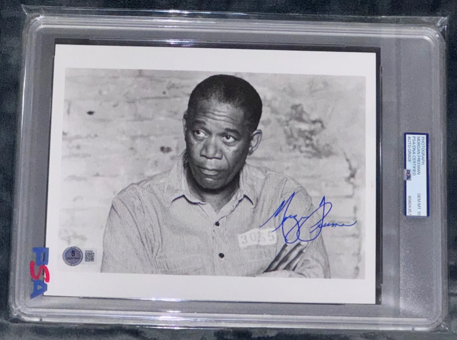 Ellis Red Redding — PSA 10 Signed Morgan Freeman Shawshank Redemption Autographed Photo Auto 8x10, image 5