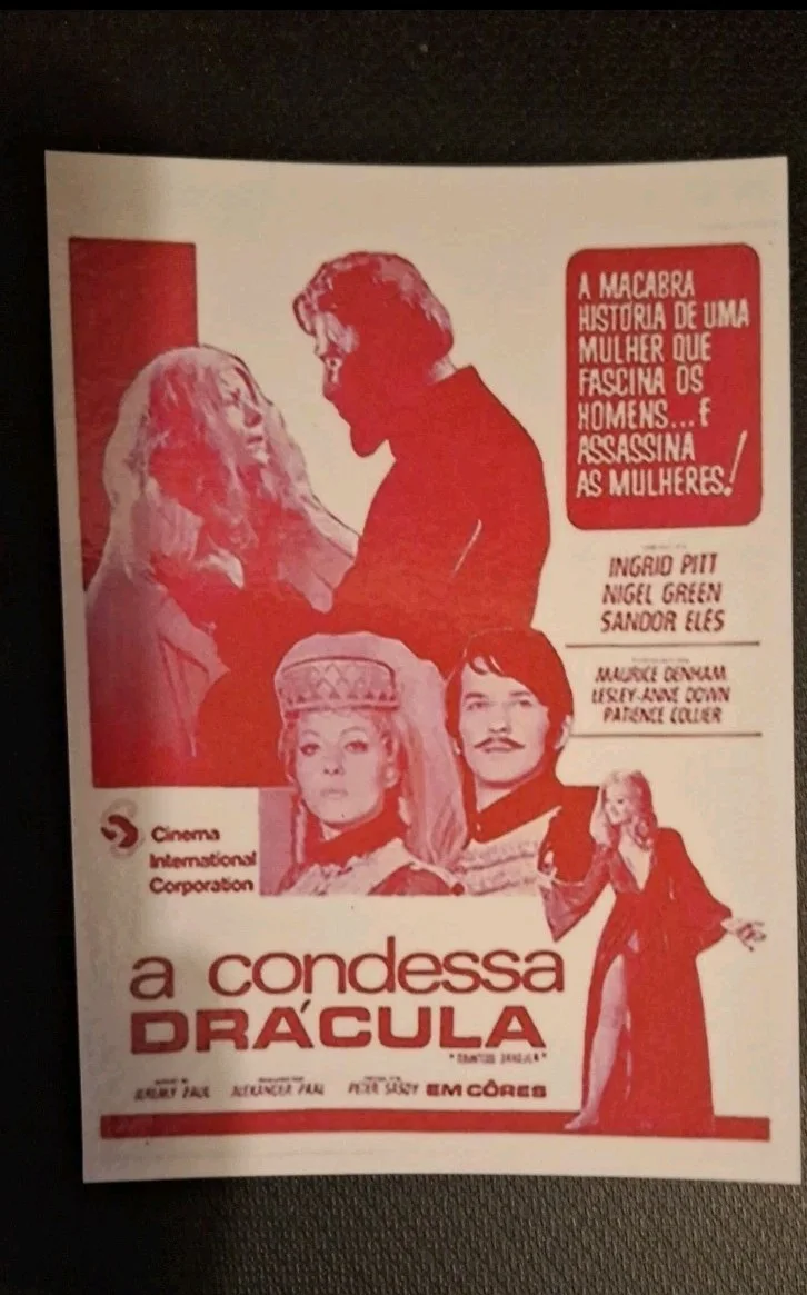 VINTAGE "Countess Dracula" 1970 UK Film Release Poster Fine Art Modern Postcard, изображение 4