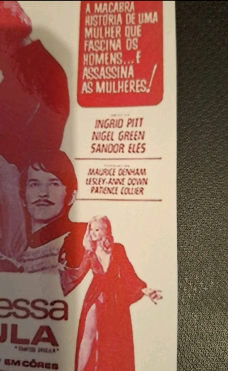 VINTAGE "Countess Dracula" 1970 UK Film Release Poster Fine Art Modern Postcard, изображение 5