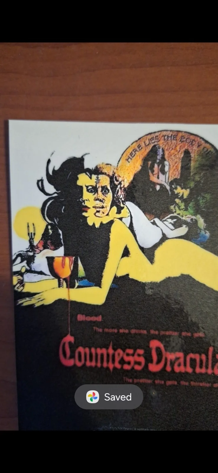 VINTAGE "Countess Dracula" 1970 UK Film Release Poster Fine Art Modern Postcard, изображение 3
