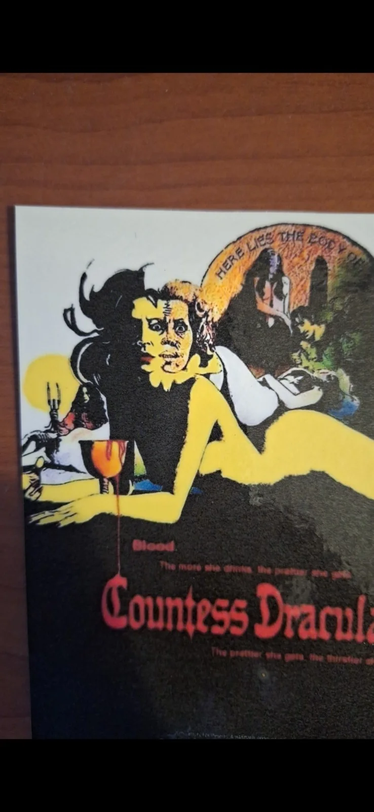 VINTAGE "Countess Dracula" 1970 UK Film Release Poster Fine Art Modern Postcard, изображение 4