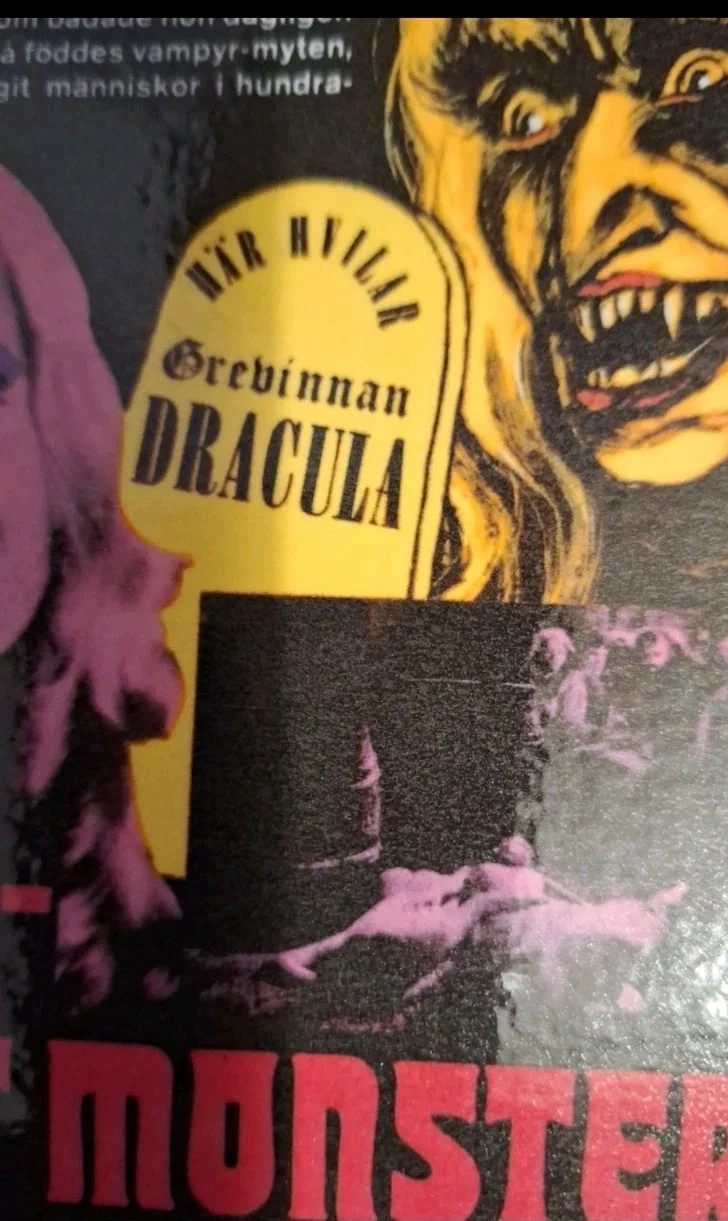 VINTAGE "Countess Dracula" 1970 UK Film Release Poster Fine Art Modern Postcard, image 3