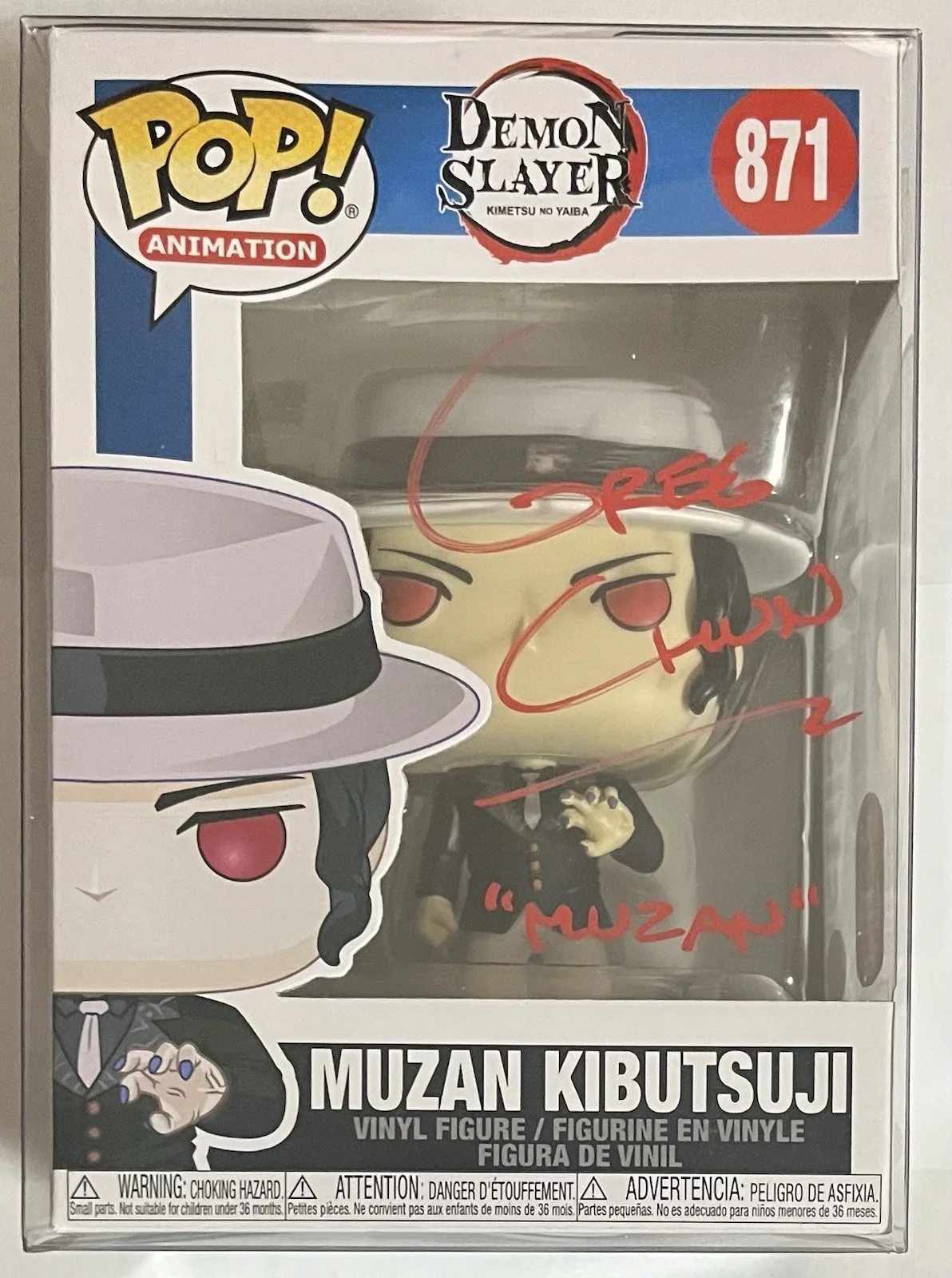 Greg Chun — Funko Pop! Demon Slayer Muzan Kibutsuji 871 Signed Greg Chun JSA W/ Protector, image 2