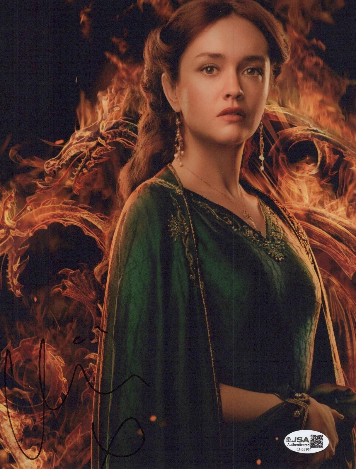 OLIVIA COOKE — OLIVIA COOKE Authentic Hand-Signed "HOUSE OF THE DRAGON" 8x10 Photo (JSA COA)
