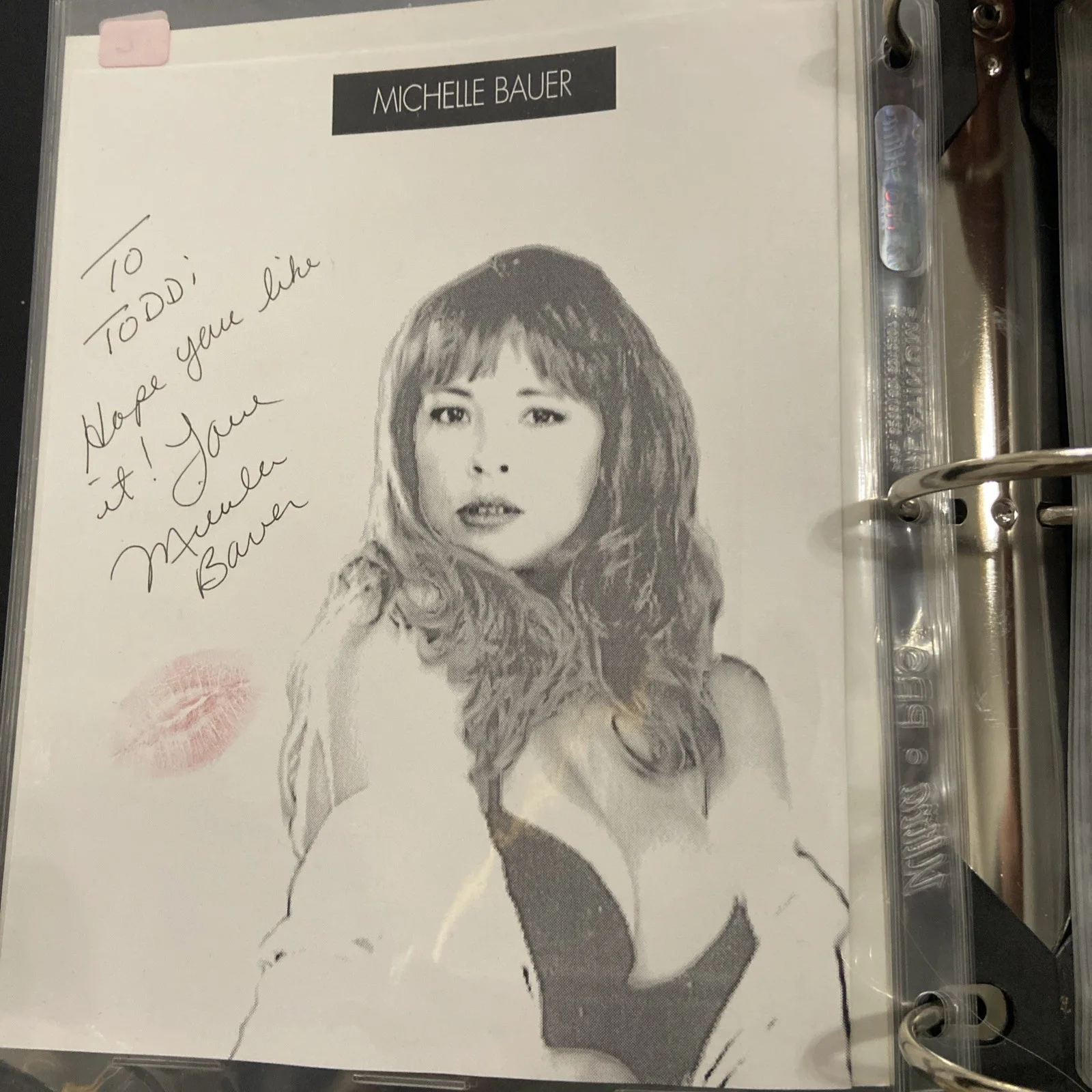 Michelle Bauer — Michelle Bauer "Hollywood Chainsaw Hookers" AUTOGRAPH Signed 8x10 Printout - Lip