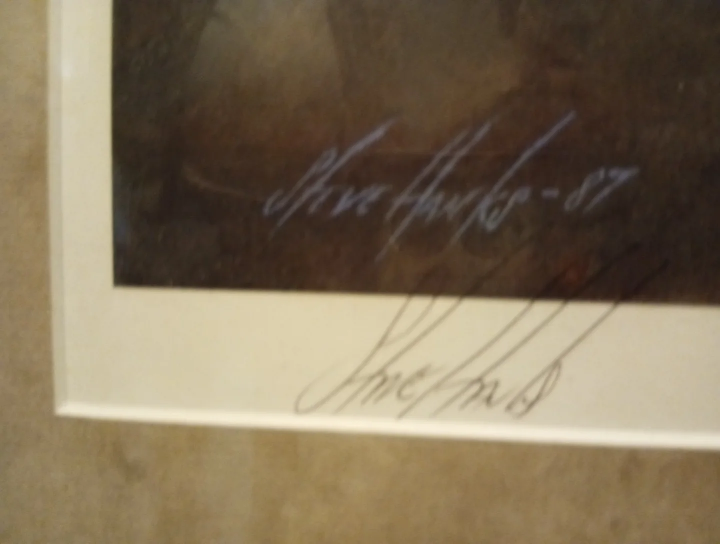 Steve Hanks Double Signed Original Signature Autograph Photo Matted Framed, image 2