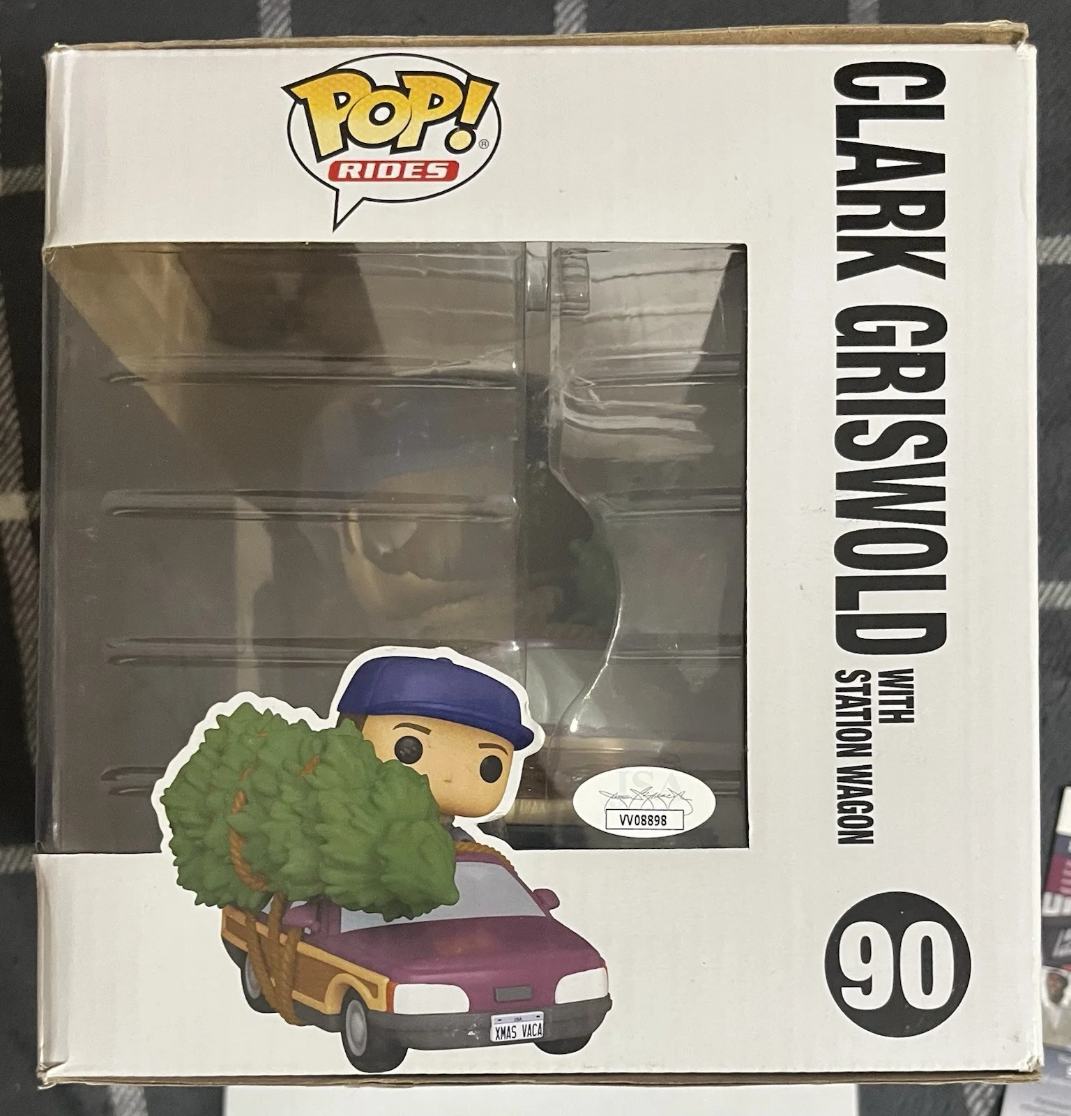 Chevy Chase — Chevy Chase Signed Duo Clark Griswold Funko Pop #90 Christmas Vacation JSA Rare, image 2