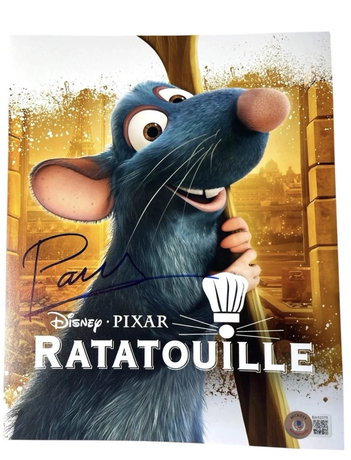 Patton Oswalt — BAS COA Patton Oswalt “REMY” Signed “RATATOUILLE “ 8x10 Photo