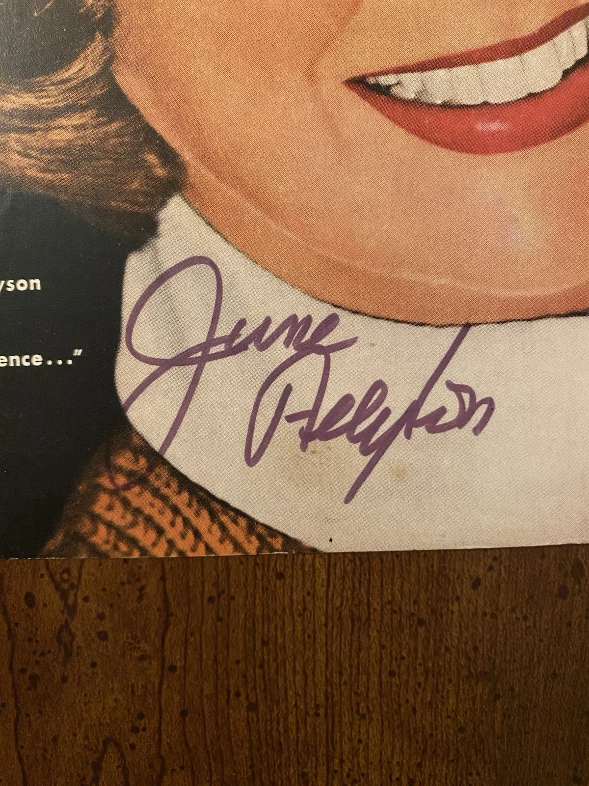 June Allyson — June Allyson Signed Autographed Vintage Motion Picture Magazine With COA, изображение 2