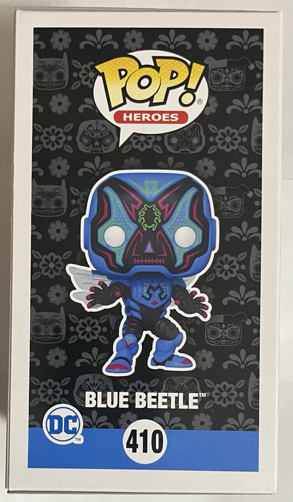 Xolo Mariduena — Xolo Mariduena Signed Funko POP! 410 Blue Beetle - Dia De Los Muerto GID JSA COA, изображение 5
