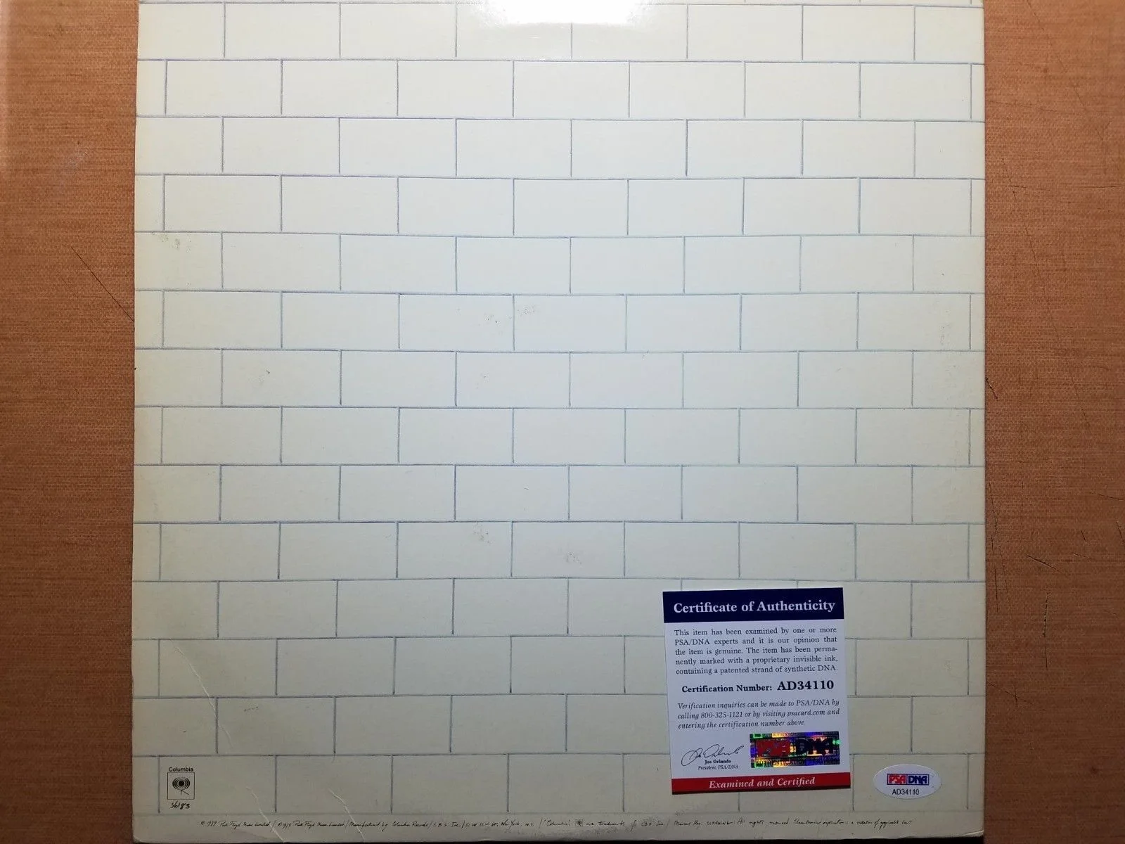 Pink Floyd The Wall Roger Waters Signed Vinyl PSA/DNA, image 3