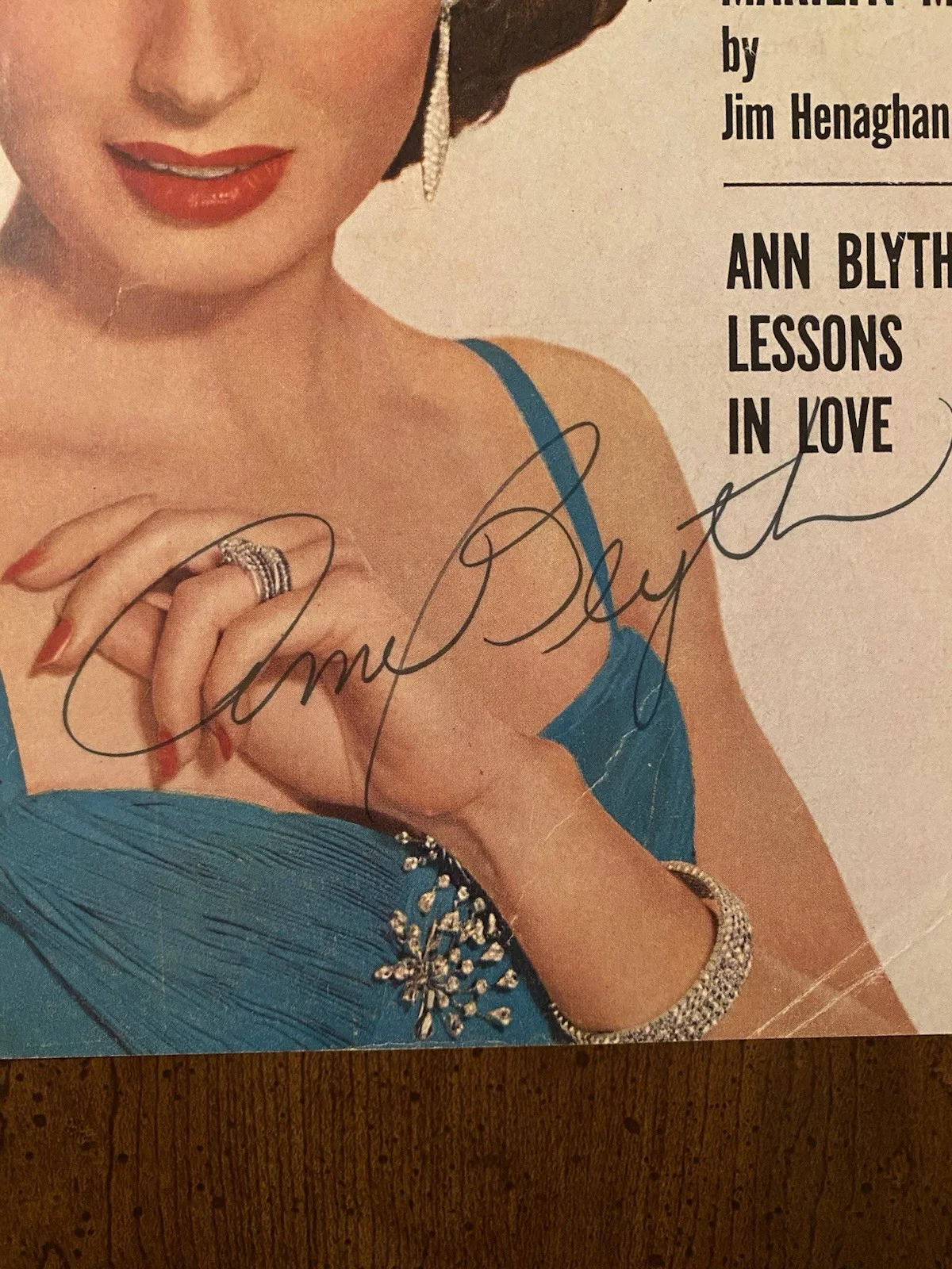 Ann Blyth — Ann Blyth Signed Autographed Vintage Motion Picture Magazine With COA, изображение 2