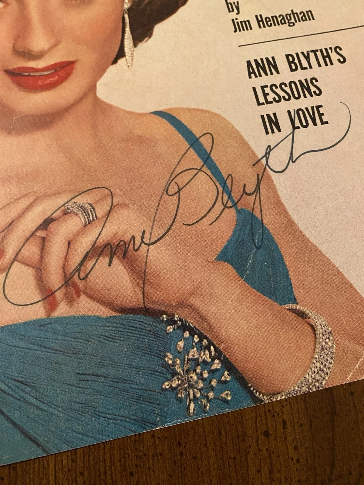 Ann Blyth — Ann Blyth Signed Autographed Vintage Motion Picture Magazine With COA, изображение 3