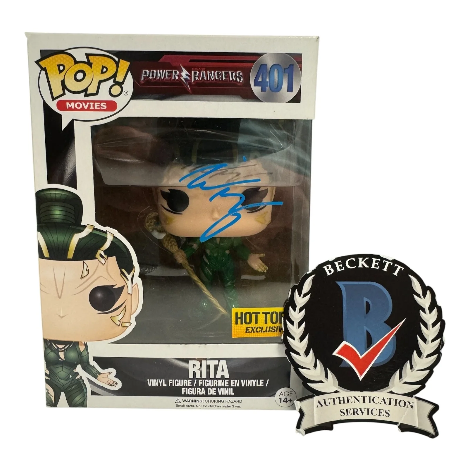 ELIZABETH BANKS — ELIZABETH BANKS SIGNED AUTOGRAPH FUNKO POP 401 POWER RANGERS BECKETT BAS RITA