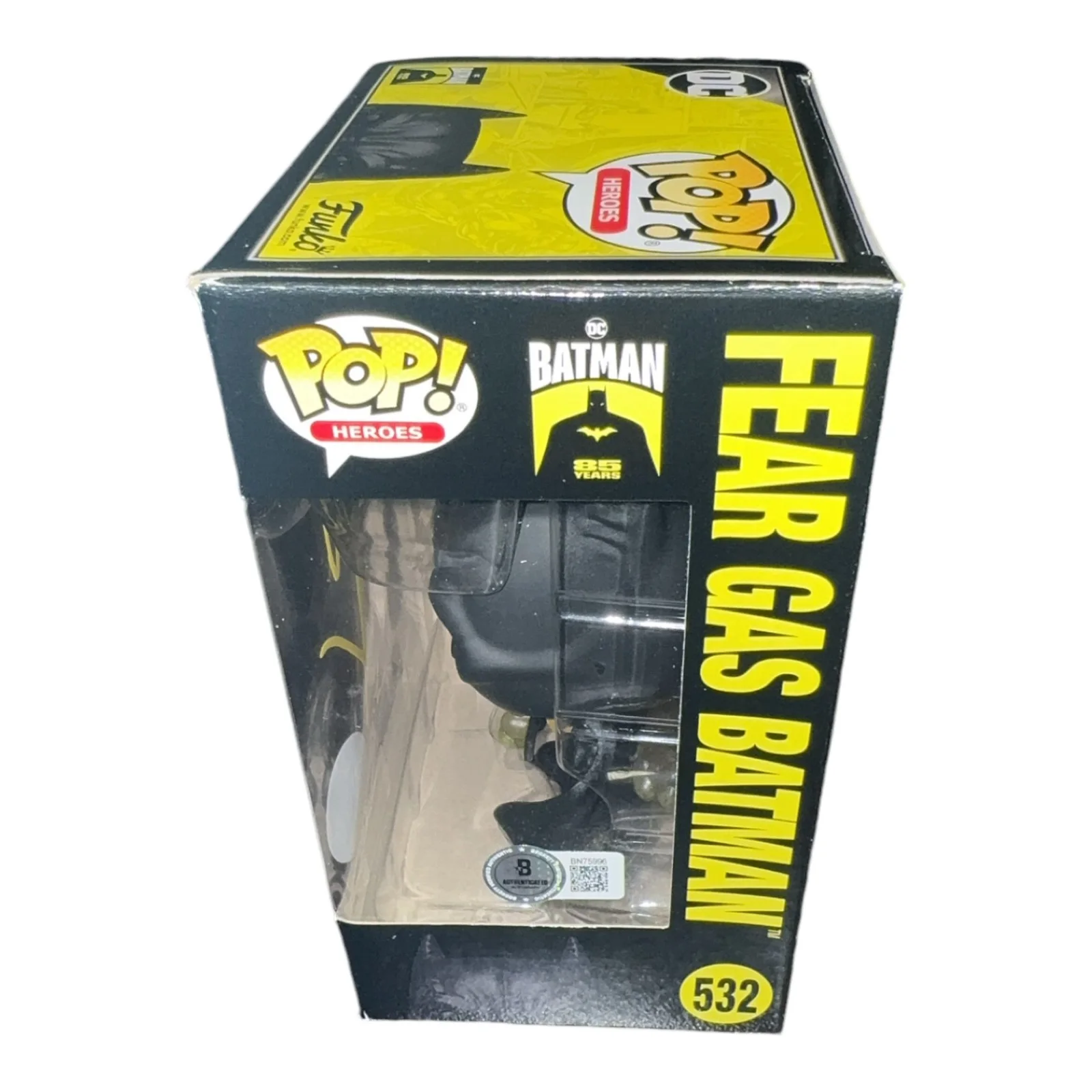 CHRISTIAN BALE — Christian Bale Signed Autograph Fear Gas Batman Begins Funko Pop 532 Beckett Bas, изображение 2